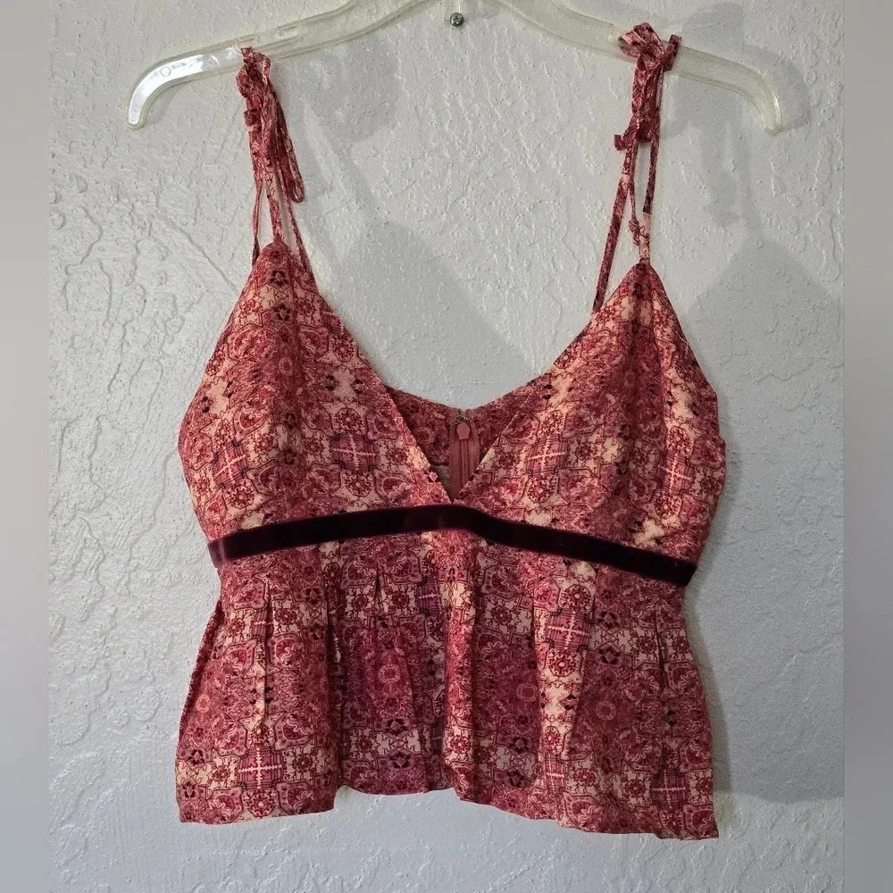 For Love & Lemons | Paisley Crop Top Sz L